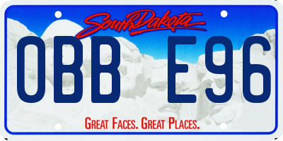 SD license plate 0BBE96