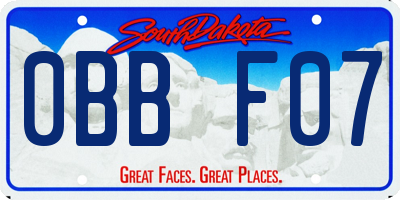 SD license plate 0BBF07