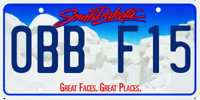 SD license plate 0BBF15