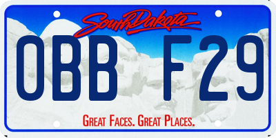 SD license plate 0BBF29