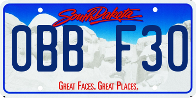 SD license plate 0BBF30