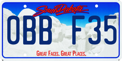 SD license plate 0BBF35