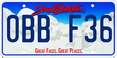 SD license plate 0BBF36