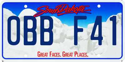 SD license plate 0BBF41