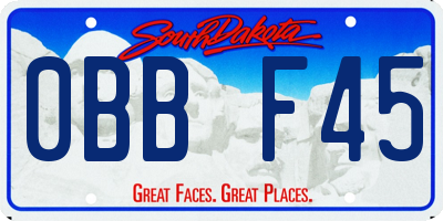 SD license plate 0BBF45