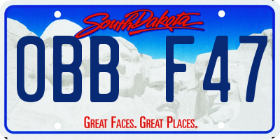 SD license plate 0BBF47