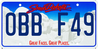 SD license plate 0BBF49