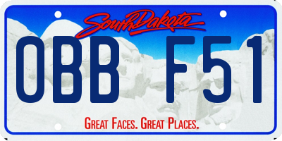 SD license plate 0BBF51