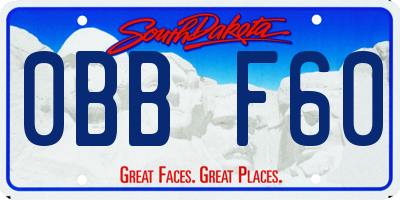 SD license plate 0BBF60
