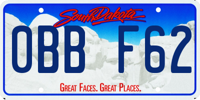SD license plate 0BBF62