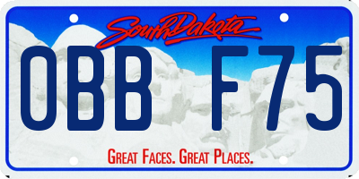 SD license plate 0BBF75