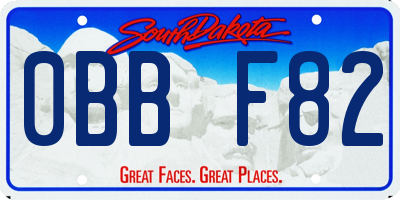 SD license plate 0BBF82