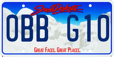 SD license plate 0BBG10