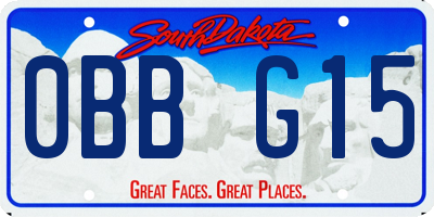 SD license plate 0BBG15