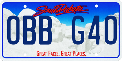 SD license plate 0BBG40