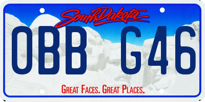 SD license plate 0BBG46