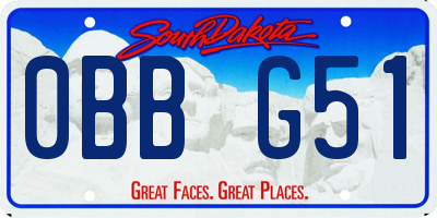SD license plate 0BBG51