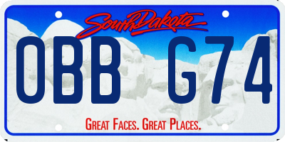 SD license plate 0BBG74