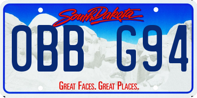 SD license plate 0BBG94
