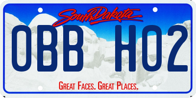 SD license plate 0BBH02