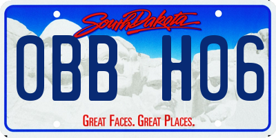SD license plate 0BBH06