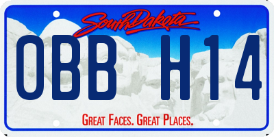 SD license plate 0BBH14