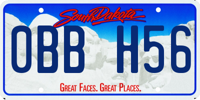 SD license plate 0BBH56