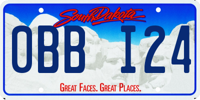 SD license plate 0BBI24