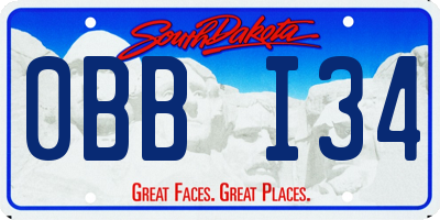 SD license plate 0BBI34