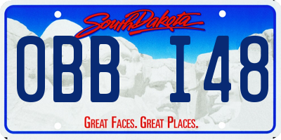 SD license plate 0BBI48