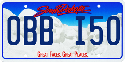 SD license plate 0BBI50