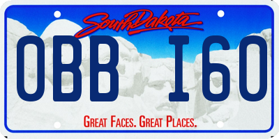 SD license plate 0BBI60
