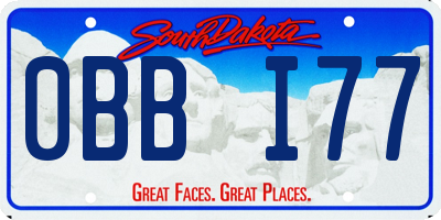 SD license plate 0BBI77