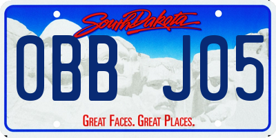 SD license plate 0BBJ05