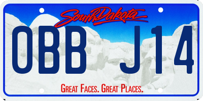 SD license plate 0BBJ14