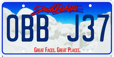 SD license plate 0BBJ37