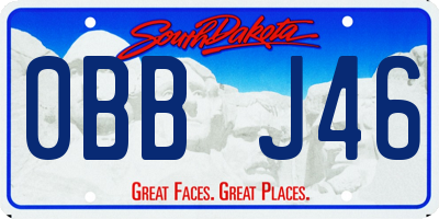 SD license plate 0BBJ46