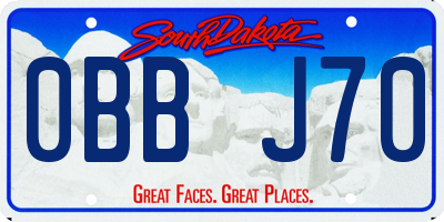 SD license plate 0BBJ70