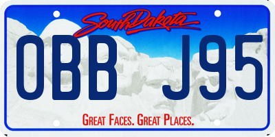 SD license plate 0BBJ95