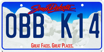 SD license plate 0BBK14