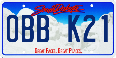 SD license plate 0BBK21