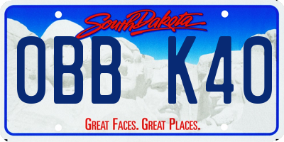 SD license plate 0BBK40