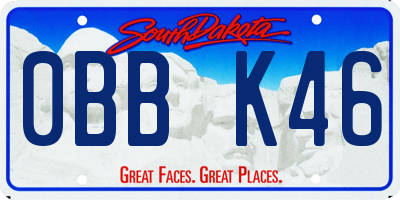 SD license plate 0BBK46