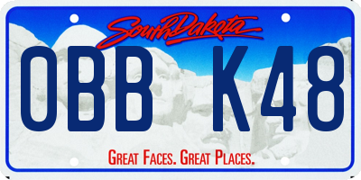 SD license plate 0BBK48