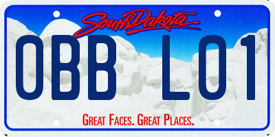 SD license plate 0BBL01