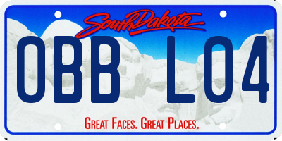 SD license plate 0BBL04