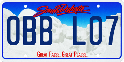 SD license plate 0BBL07