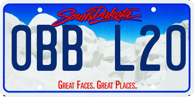 SD license plate 0BBL20