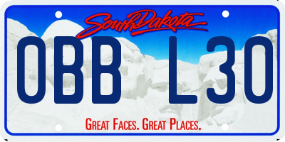 SD license plate 0BBL30