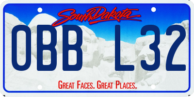 SD license plate 0BBL32